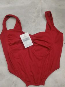 Red Bustier Corset Top