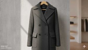 Elegant Grey Wool Coat