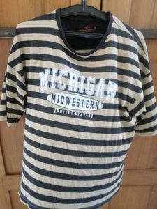 Vintage Breton Stripe Cotton T-shirt