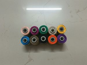 10 Reels Of Silk Thread For Embroidery. Mix Colour