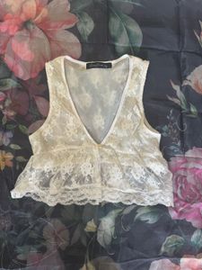 White Lacy Top