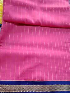 Blue &amp; Yellow Silk Saree