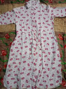 Floral Print White Dress