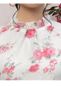 Floral Print White Dress