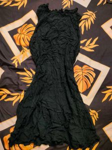 Chic Black Ruffle Tiered Mini Dress