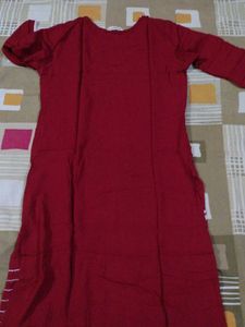 Maroon Embroidered Kurti