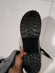 Grey Fur Trim Boots