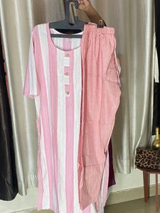 Pink Kurta Pant Set