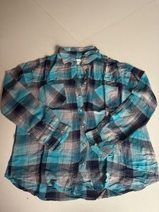 Blue & Gray Plaid Button-Down