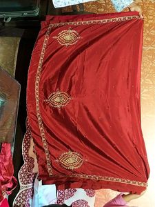 Partywear Silk Saree With Blouse (6.5 Mtr)