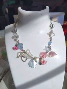 pastel pink and blue Necklace