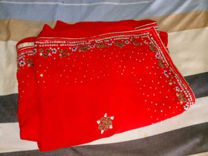 Beauty Ful Red Saree