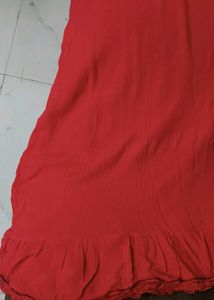 Red Ruffled Dress
