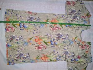 Floral Print creap silke suit