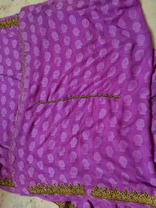 Levander Saree With Unstitched Blouse Piece