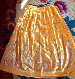 Yellow SATIN Pure Poshak