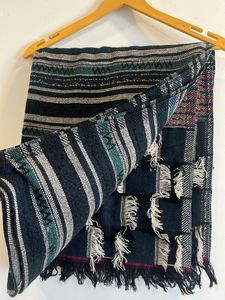 Striped &amp; Textured Scarf