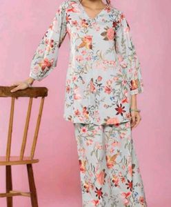 Floral Print Button-Down Top