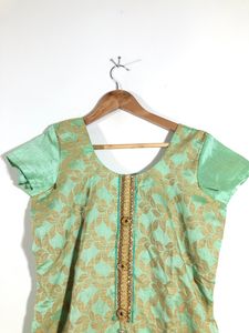 Sea Green Printed Kurta Set(Women’s)