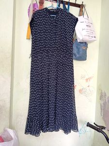 Black Print Midi Dress