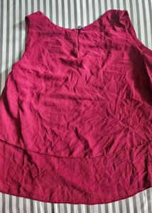Burgundy Sleeveless Top