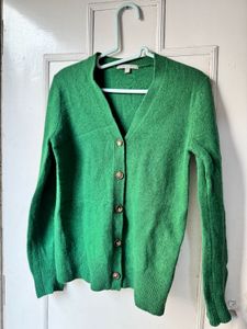 Uniqlo Green Cardigan Sweater