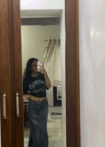 Denim Long Skirt