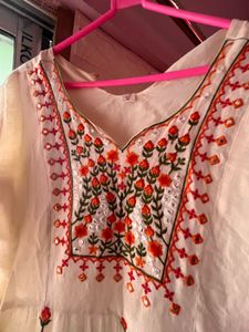 Embroidered Tiered Kurta