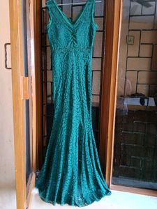 Emerald Green Lace Dress