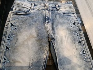 Distressed Denim Jeans