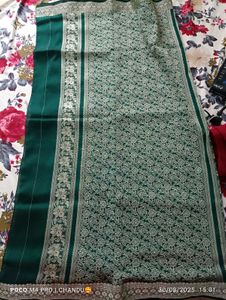 Pure Green Banarasi Silk Saree
