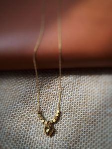 Gold Heart Pendant Necklace