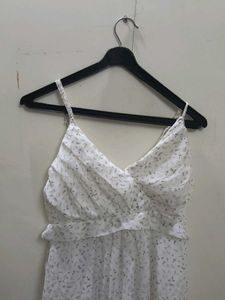 Floral Print White Dress