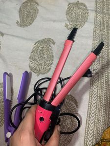Hair Straightener &amp; Curling Iron Set