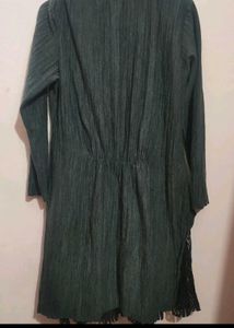 Charcoal Color Winter Dress For 36 Bust