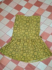 Girls Yellow Patterned Dress