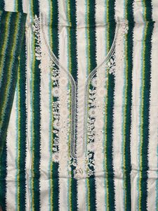 Striped & Embroidered Kurti