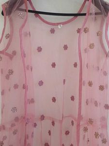 Pink Embellished Ethnic Shrug