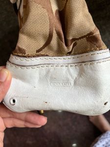 Authentic coach Canvas Leather Shoulder bag