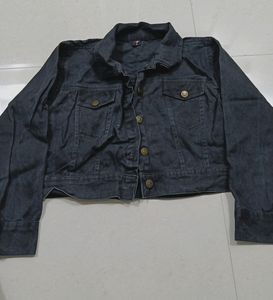 Denim Black Jacket For Women