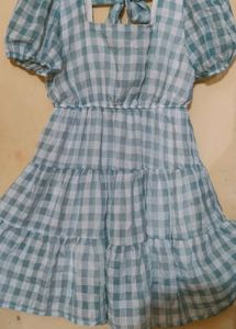 Gingham Tiered Mini Dress