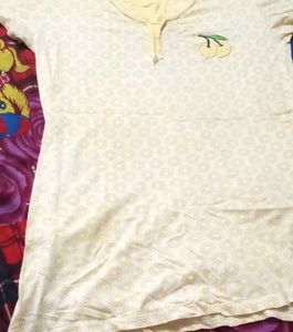 Cute Cherry Print Top Tshirt Long Set