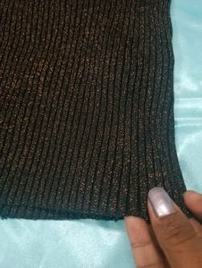 Golden Shimmer High Neck Top