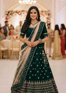 Emerald Green Lehenga Choli✨