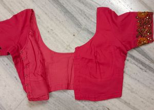 Vibrant Pink Georgette Saree