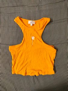 Cute Orange Crop Top
