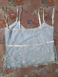 Cute Blue Lace Cami Top