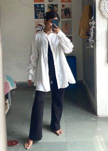 Oversized White Button-Down