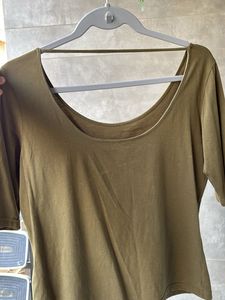 Olive Green Casual Top