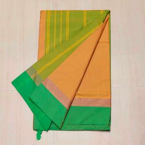 Elegant Green & Gold Saree